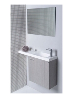 Sapho Latus VI mosdótartó szekrény 50x50x22 cm, jobbos, ezüs