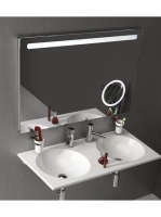 Sapho WEGA tükör beépített kozmetikai tükörrel LED világítás