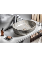 Sapho Dalma kerámia mosdó 59x42 cm, szürke márvány MM413 - F