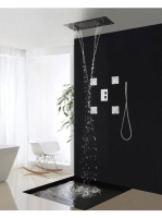 Sapho Mennyezetbe építhető fejzuhany esőztetővel és kaszkád