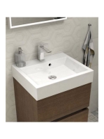 Sapho Orinoko öntött márvány mosdó, 50x42 cm, fehér OR050 -