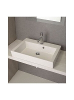 Sapho Orinoko öntött márvány mosdó, 60x45 cm, fehér OR060 -