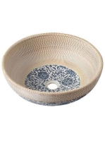 Sapho Priori kerámia mosdó kék mintával 41x15 cm, bézs PI011