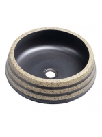 Sapho Priori kerámia mosdó 41x15 cm, fekete/kő PI021 - Fürdő