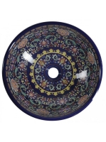 Sapho Priori kerámia mosdó 41x15 cm, lila díszítéssel PI022