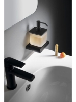 Sapho Flori tejüveges szappanadagoló, fekete RF019/15 - Fürd