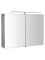 Sapho Riwa két ajtós tükrös szekrény LED világítással 81x70x