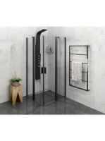 Sapho Ska fali törölközőtartó 60x115x10cm, matt fekete SKA50