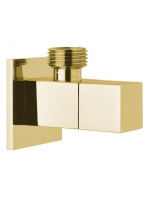 Sapho szögletes sarokszelep rozettával, arany SL117 - Fürdős