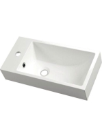 Sapho Small Ariana öntött márvány mosdó 50x25cm, balos, fehé