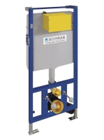 Schwab Duplo WC 199 rejtett ciszterna 3/6 acél kerettel, DN1