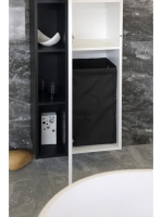 Sapho Textil szennyeskosár 31x57x23 cm, tépőzáras rögzítés,