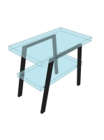 Sapho TWIGA acél tartókonzol 100x67 cm, matt fekete VC453 -