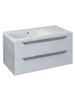 Sapho Wave II két fiókos mosdótartó szekrény pipererendezőve