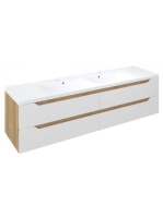 Sapho Wave II mosdótartó szekrény 4 fiókkal 180x50x48 cm, pi