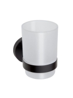 Bemeta Dark Pohártartó, fekete 104110010 XR903B - Fürdőszoba