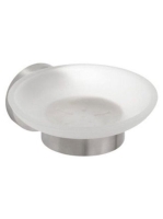 Sapho NEO szappantartó, jégüveg, matt inox 104108045 - Fürdő