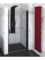 Polysan Zoom Line Black zuhanyajtó 80x200 cm transzparent üv