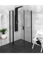 Polysan Zoom Line Black íves balos zuhanykabin 90x90 cm tran