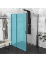 Polysan Zoom Line Black oldalfal 80 cm transzparent üveg, fe