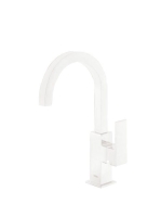 Tres Cuadro Exclusive magasított mosdó csaptelep Matt Fehér