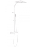 Tres Cuadro Exclusive termosztátos zuhanyrendszer Matt Fehér