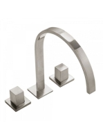 Tres Cuadro Exclusive 3-lyukú mosdó csaptelep Rozsdamentes A