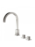 Tres Cuadro Exclusive 3-lyukú mosdó csaptelep Rozsdamentes A