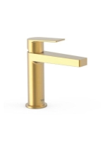 Tres Project mosdó csaptelep leeresztő nélkül, matt arany 21