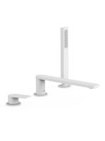 Tres Project 3-lyukú kádtöltő csaptelep zuhanyszettel, matt