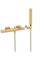 Tres Project kádtöltő csaptelep Cascade kifolyóval és zuhany