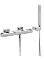 Tres Project termosztátos kádtöltő csaptelep Cascade kifolyó