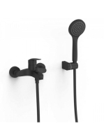 Tres Base Plus Egykaros kádcsaptelep zuhanyszettel, matt fek