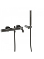 Tres Study Exclusive kádtöltő csaptelep zuhanyszettel, Metál