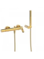 Tres Study Exclusive kádtöltő csaptelep zuhanyszettel, arany