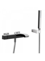 Tres Cuadro Exclusive kád csaptelep Cascade kifolyóval Króm/