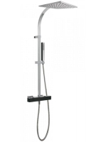 Tres Cuadro Exclusive termosztátos zuhanyrendszer Króm/Feket