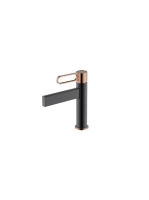 Wellis Umbra mosdócsaptelep leeresztő nélkül, matt fekete/ro