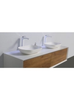 Wellis Miletos 180 mosdószekrény 2 fiókkal, matt fehér/ tölg