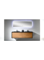 Wellis Tenebra 190 integrált dupla mosdó, matt fekete WB0044