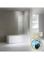 Wellis Edge nyitható kádparaván 85x145 cm Easy Clean bevonat