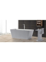 Wellis Carib White Matt öntött márvány szabadon álló kád 167